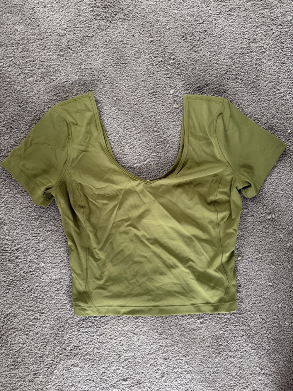 lululemon athletica Olive Green Scoop Crop Top